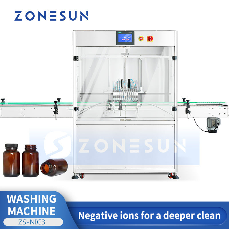 ZONESUN ZS-NIC3 Ionized Air Rinse Machine for PET and Glass Bottle Cleaning