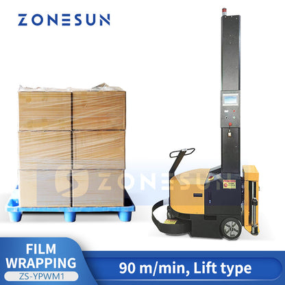 ZONESUN ZS-YPWM1 Mobile Robotic Pallet Wrapper for Warehouses and Logistics Centers
