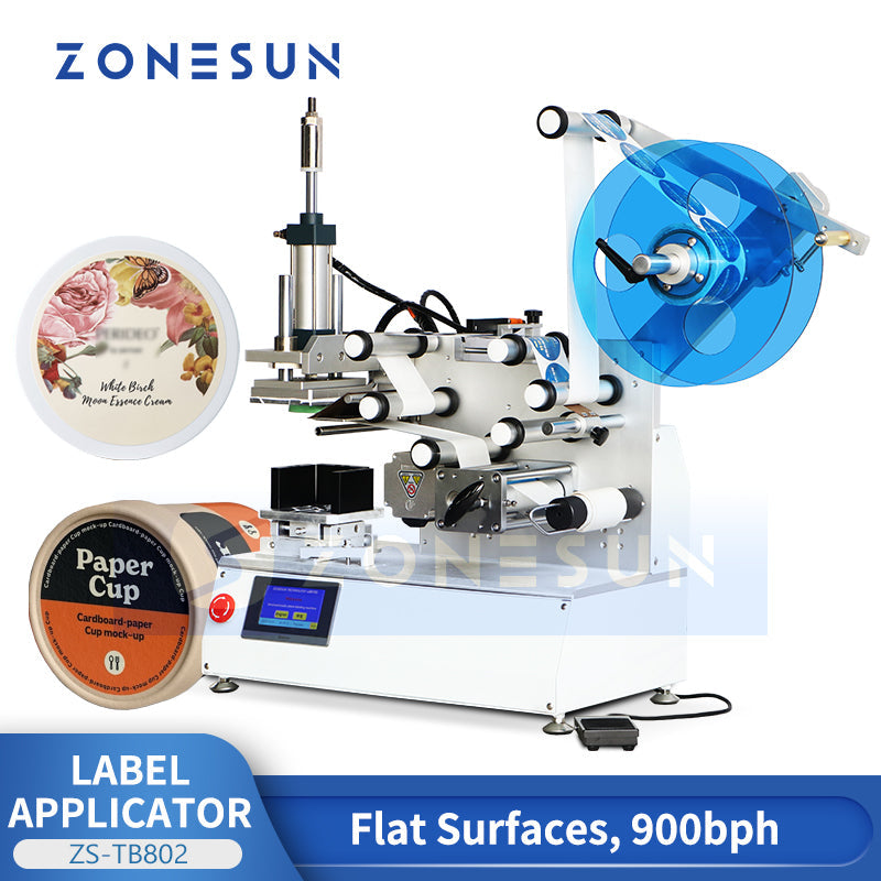 ZS‑TB802 Desktop Flat Surface Label Applicator for Accurate Labeling