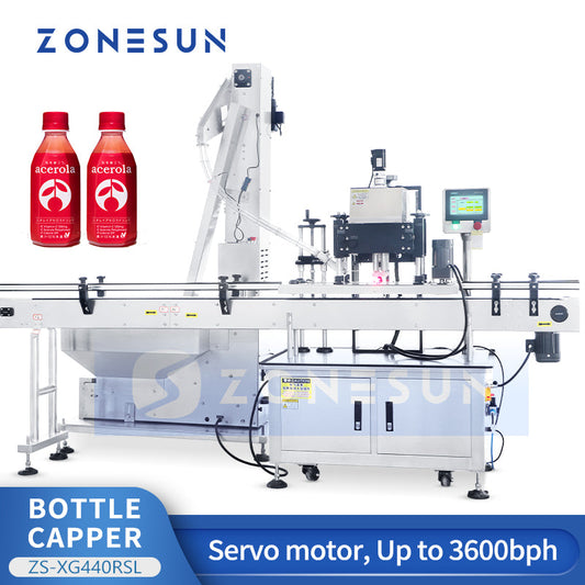 ZONESUN ZS-XG440RSL Automatic Servo Capping Machine for Fast & Versatile Sealing