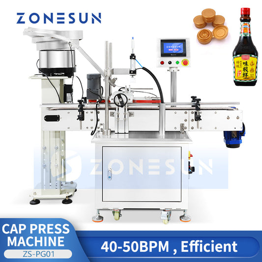 ZONESUN ZS-PG01 Automatic Bottle Cap Pressing Machine for Beverage Bottles