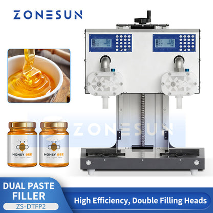 ZONESUN ZS-DTFP2 Semi Automatic Paste Filling Machine for Sauce Cream Honey