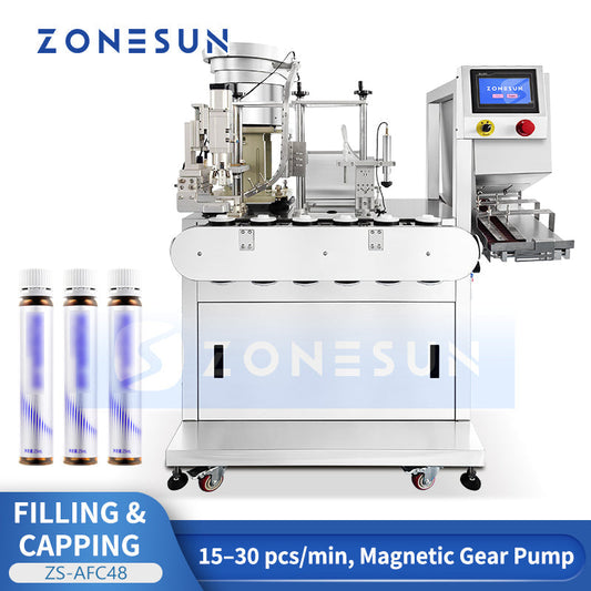 ZONESUN ZS-AFC48 Automatic Small Bottle Tube Oral Liquid Bottles Filling and Capping Machine
