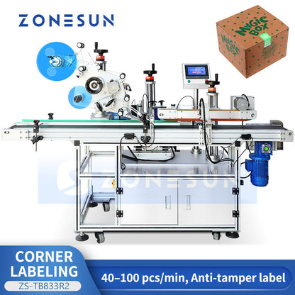 ZONESUN ZS-TB833R2 High Speed Corner Labeling Machine for Box Packaging