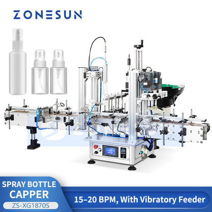 ZONESUN ZS-XG1870S Automatic Spray Bottle Capping Machine Cleaning Spray Capper