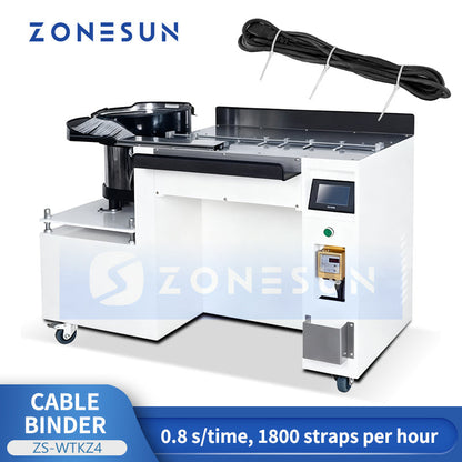 ZONESUN ZS-WTKZ4 Automatic Nylon Cable Tie Binding Machine Cable Strapping Machine