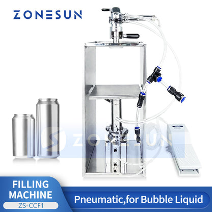 ZONESUN ZS-CCF1 Soda & Beer Can Filling Machine for Carbonated Drinks