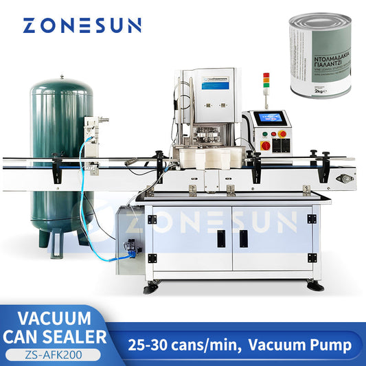ZONESUN ZS-AFK200 Automatic Vacuum Metal Can Sealing Machine Can Seaming Machine