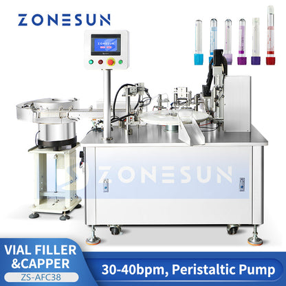 Zonesun ZS‑AFC38 Automatic Test Tube Filling & Capping Machine