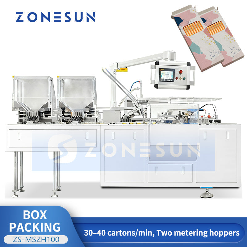 ZONESUN ZS-MSZH100 Automatic Cartoning Machine for Color Chalk and Pencils