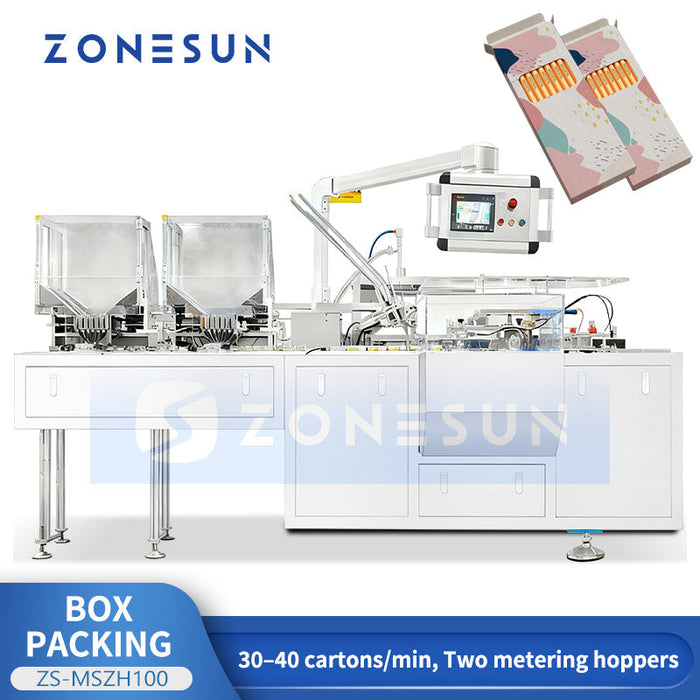 ZONESUN ZS-MSZH100 Automatic Cartoning Machine for Color Chalk and Pencils
