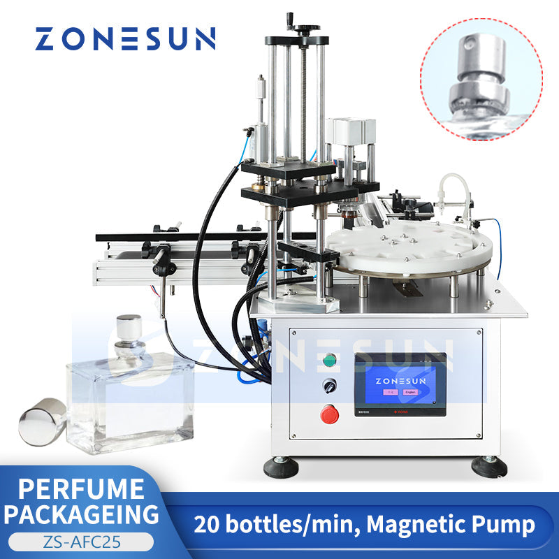 ZONESUN ZS-AFC25 Rotary Perfume Bottle Filling Capping Machine