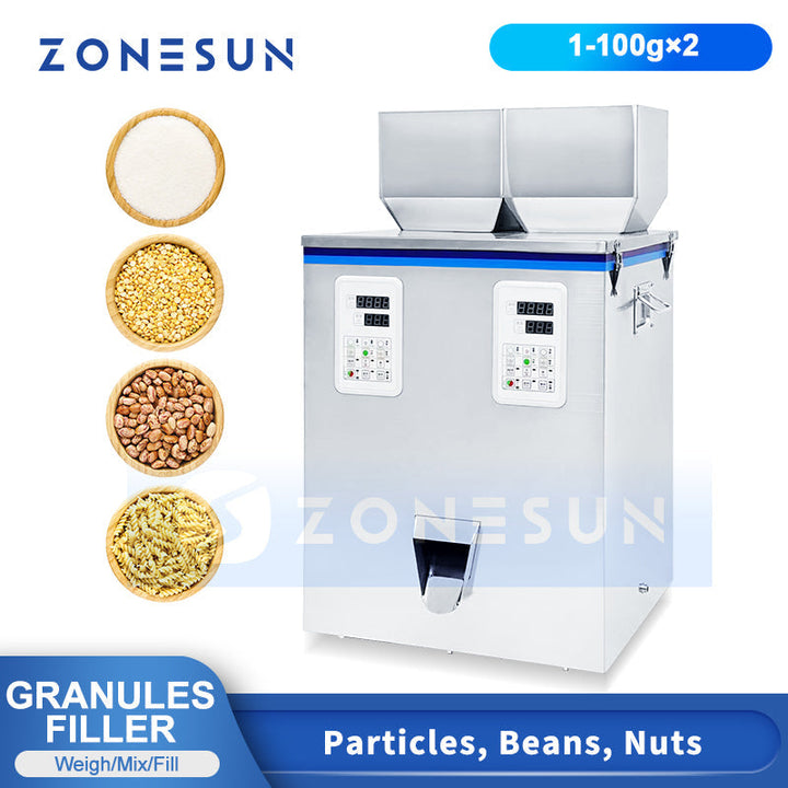 ZONESUN ZS-GWF2 Dual-Hopper Granule Filling Weighing Machine