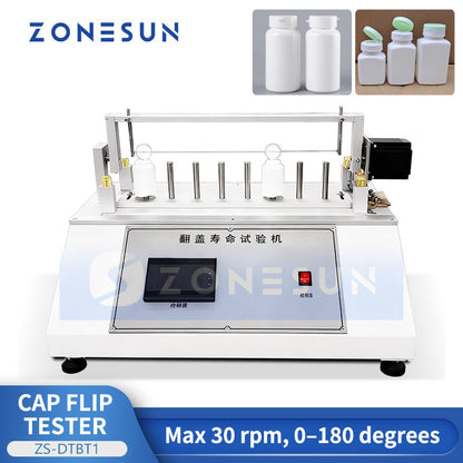 ZONESUN ZS-DTBT1 Automatic Flip Cap Life Test Machine for Cosmetics & Bottles