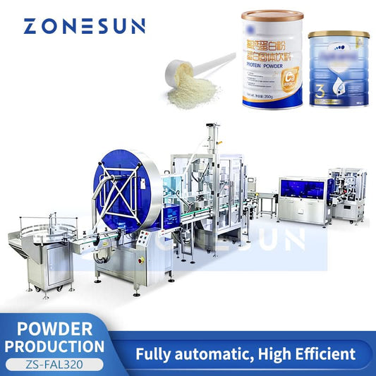 Linea di produzione automatica per riempimento e confezionamento di latte in polvere ZONESUN ZS-FAL320