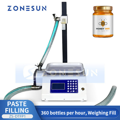 ZONESUN ZS-DTFP1 Semi-Automatic Paste Filling Machine Cream Honey Quantitative Filler