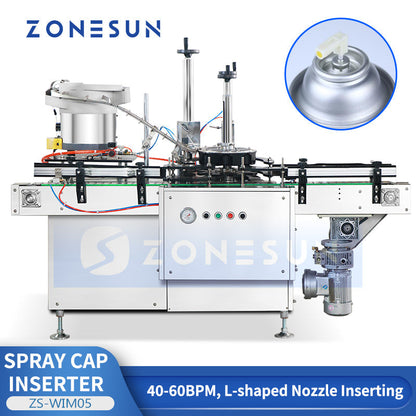 ZONESUN ZS-WIM05 Automatic Spray Nozzle Assembly Pressing Machine for Aerosol Cans