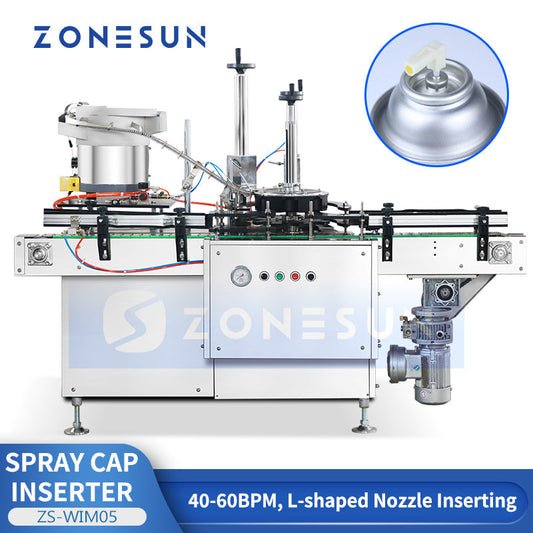 ZONESUN ZS-WIM05 Automatic Spray Nozzle Assembly Pressing Machine for Aerosol Cans