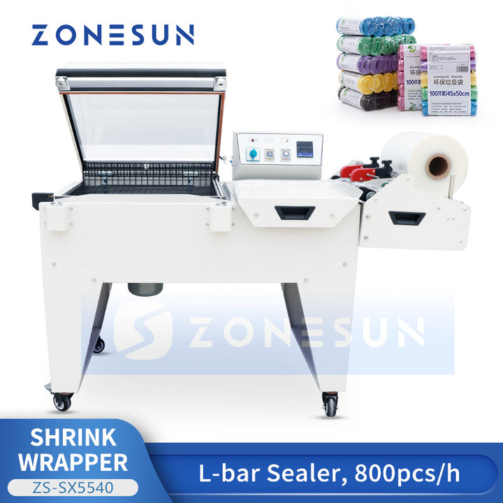ZONESUN ZS-SX5540 Saldatrice a barra a L semiautomatica con tunnel di retrazione