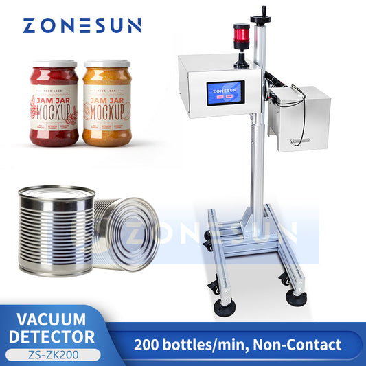 ZONESUN ZS-ZK200 Automatic Non-Contact Vacuum Detector for Glass Bottles & Tinplate Cans