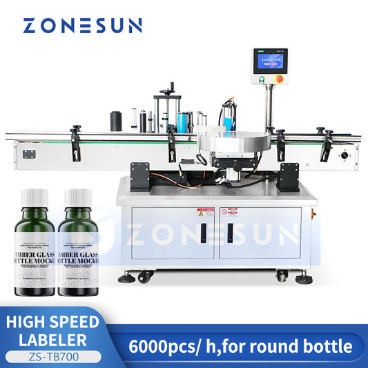 Zonesun ZS-TB700 High-Speed Wrap Around Bottle Labeling Machine
