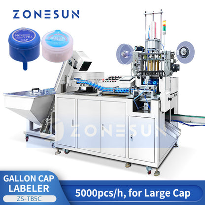 ZONESUN ZS-TB5C High-Speed Automatic Gallon Bottle Cap Label Machine