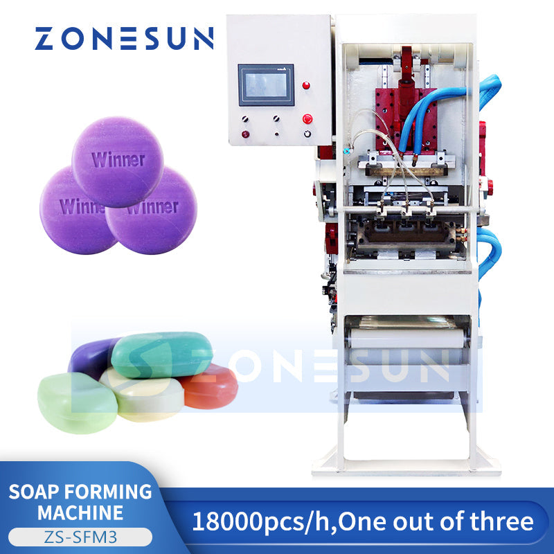 ZONESUN ZS‑SFM3 Automatic Soap Forming Machine Soap Molding and Packaging Equipment