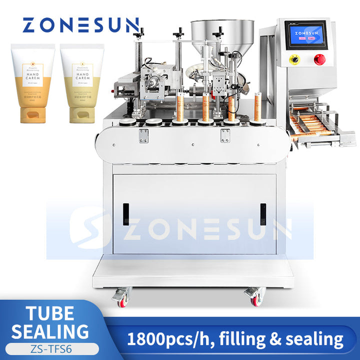Macchina lineare per riempimento e sigillatura di tubetti a ultrasuoni Zonesun ZS‑TFS6