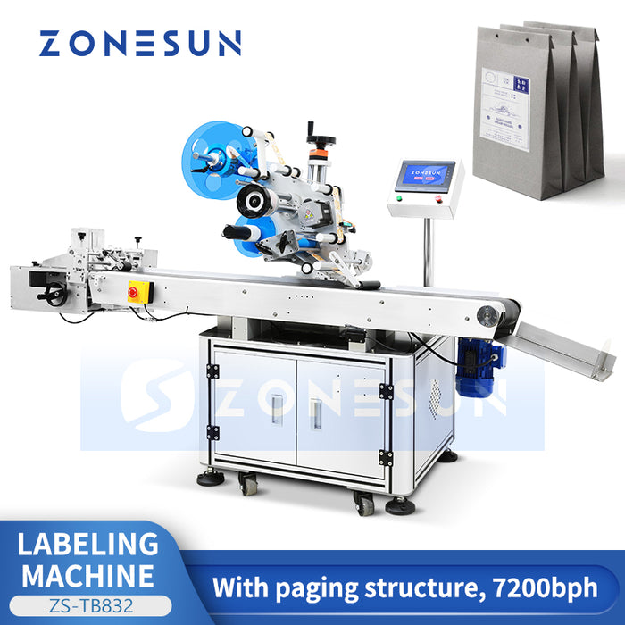 ZONESUN ZS‑TB832 Auto-Flat Page Labeling Machine with Coding Option