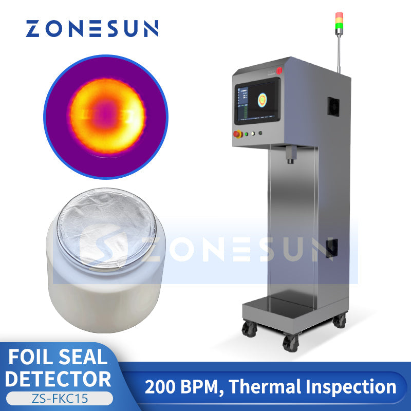 ZONESUN ZS-FKC15 Aluminum Foil Seal Inspection Machine for Bottles Lids