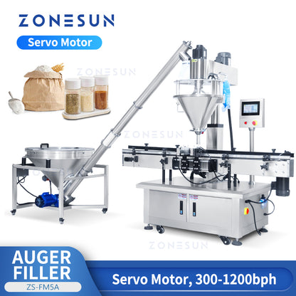 ZONESUN ZS-FM5A Servo Motor Automatic Auger Powder Filling Machine