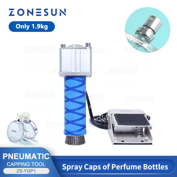 Zonesun ZS-YGP1 Handheld Pneumatic Perfume Bottle Crimping Tool  Portable Air-Powered Spray Capper