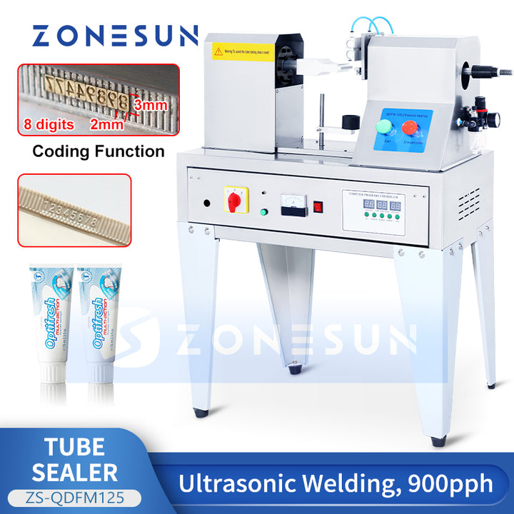 Macchina termosaldatrice a ultrasuoni per tubetti in plastica Zonesun ZS-QDFM125