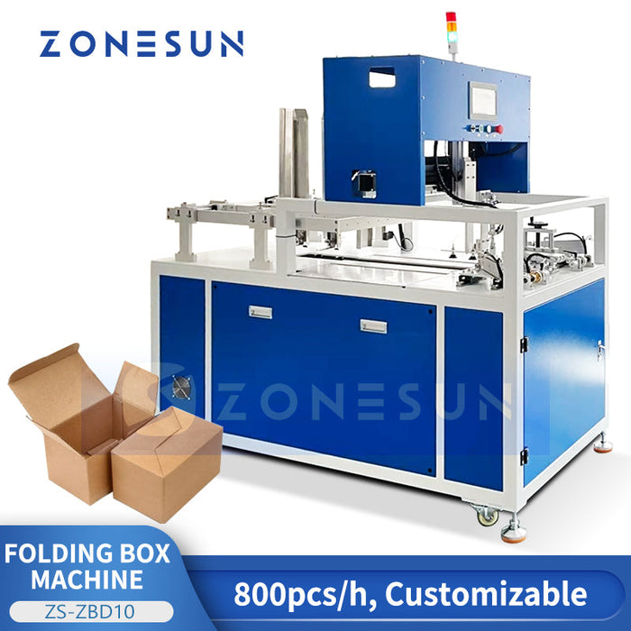 ZONESUN ZS-ZBD10 Automatic Carton Folding Machine & Box Erecting System for Packaging Lines