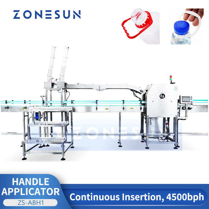 ZONESUN ZS-ABH1 Automatic Bottle Handle Applicator Machine for PET & Water Bottles
