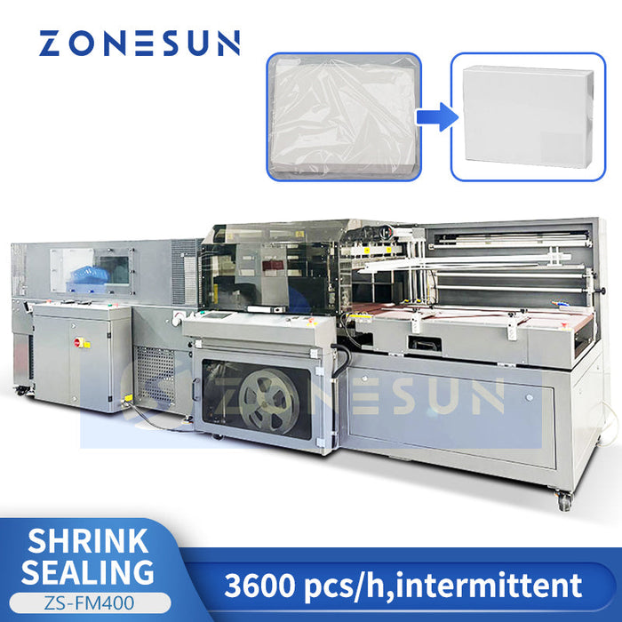Zonesun ZS-FM400 Automatic High-Speed Shrink Wrap Machine & Intermittent Sealing System  for Industrial Boxes & Cartons