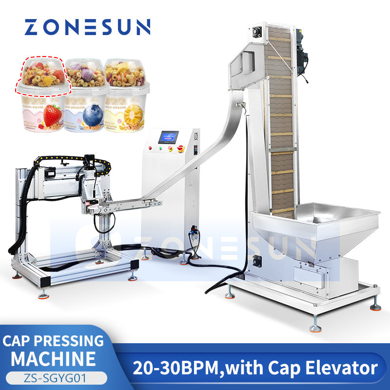 ZONESUN ZS-SGYG01 Automatic Lid Pressing Machine for Yogurt & Ice Cream Cups