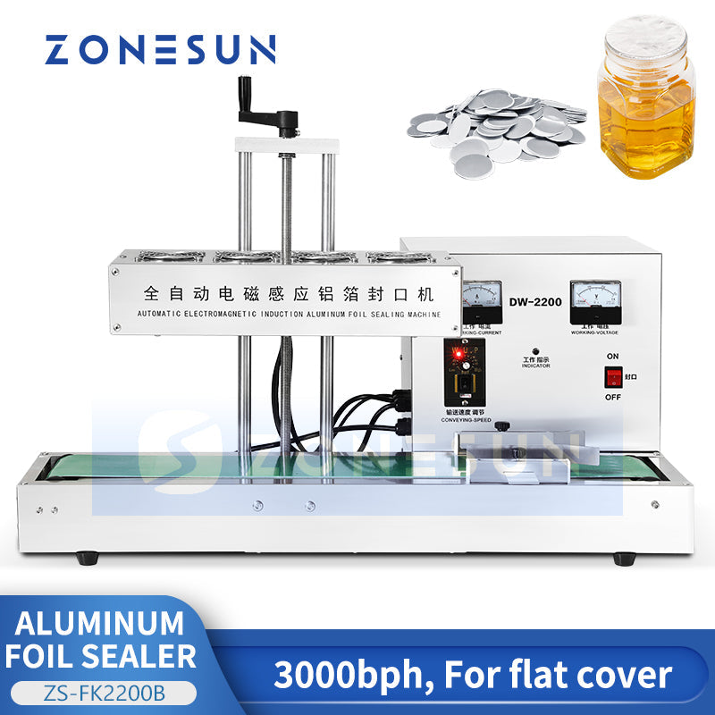 ZONESUN ZS-FK2200B Aluminum Foil Bottle Cap Sealing Machine
