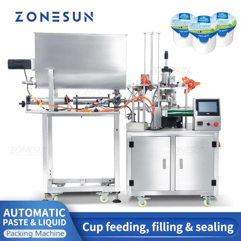 ZONESUN ZS‑FS600 Auto Cup Ice Cream & Yogurt Filling Sealing Machine