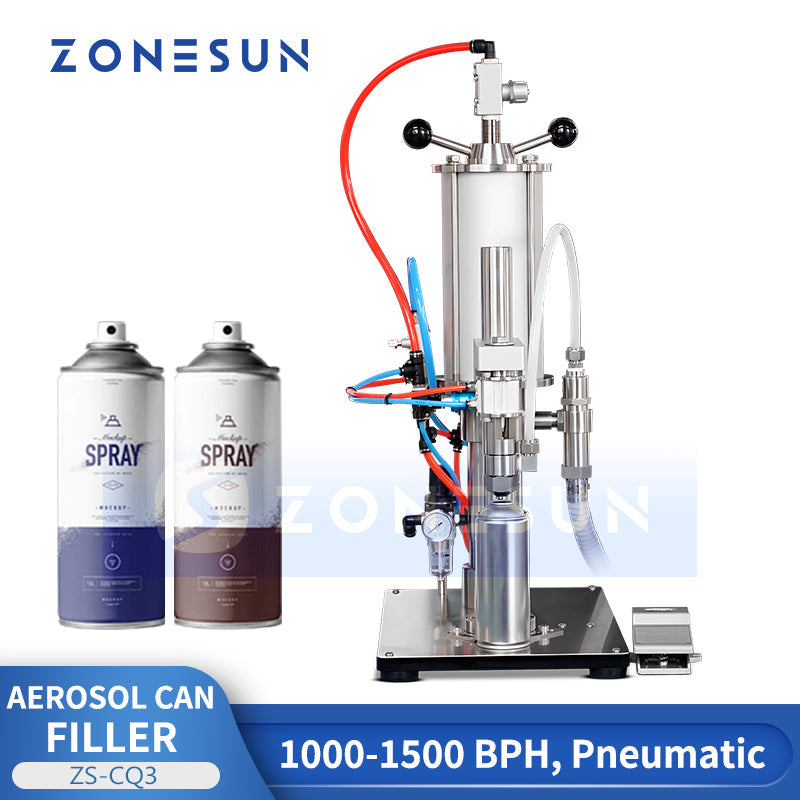ZONESUN ZS-CQ3 Manual Pneumatic Aerosol Filling Machine for Liquids