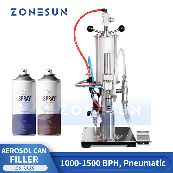 ZONESUN ZS-CQ3 Manual Pneumatic Aerosol Filling Machine for Liquids