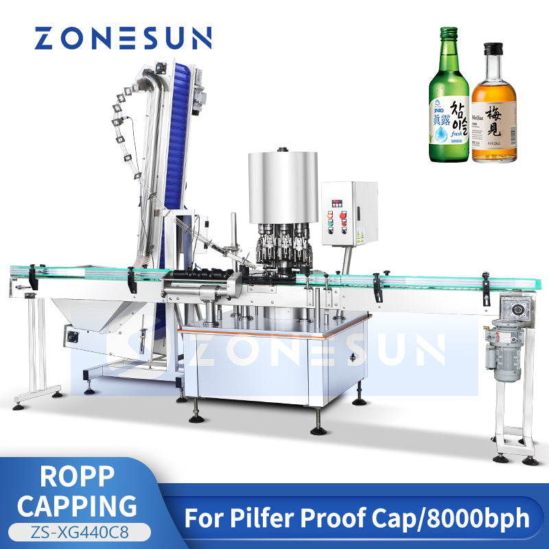 Zonesun ZS-XG440C8 Automatic ROPP Capper for Pilfer Proof Sealing