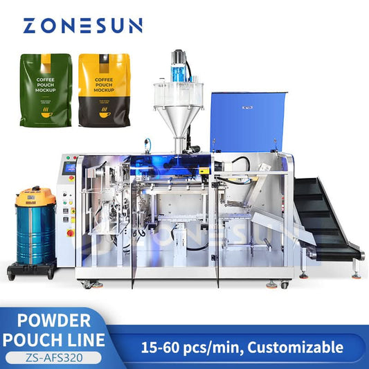 ZONESUN ZS-AFS320 Automatic Pouch Packaging Machine for Coffee Powder Flour Milk Powder & Fine Spice
