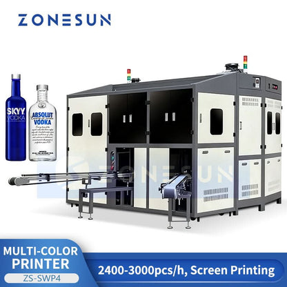 ZONESUN ZS-SWP4 Multi-Color Bottle Screen Printer & Hot Stamper