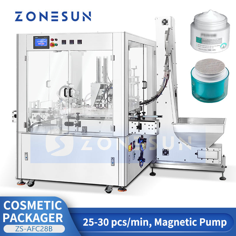 ZONESUN ZS-AFC28B Automatic Lotion Paste Filling Cap Capping Machine