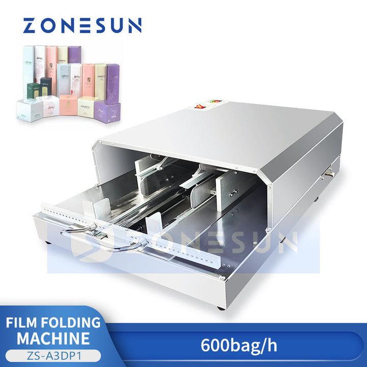ZONESUN ZS-A3DP1 Macchina semiautomatica per l'avvolgimento in cellophane e la termosaldatura di scatole