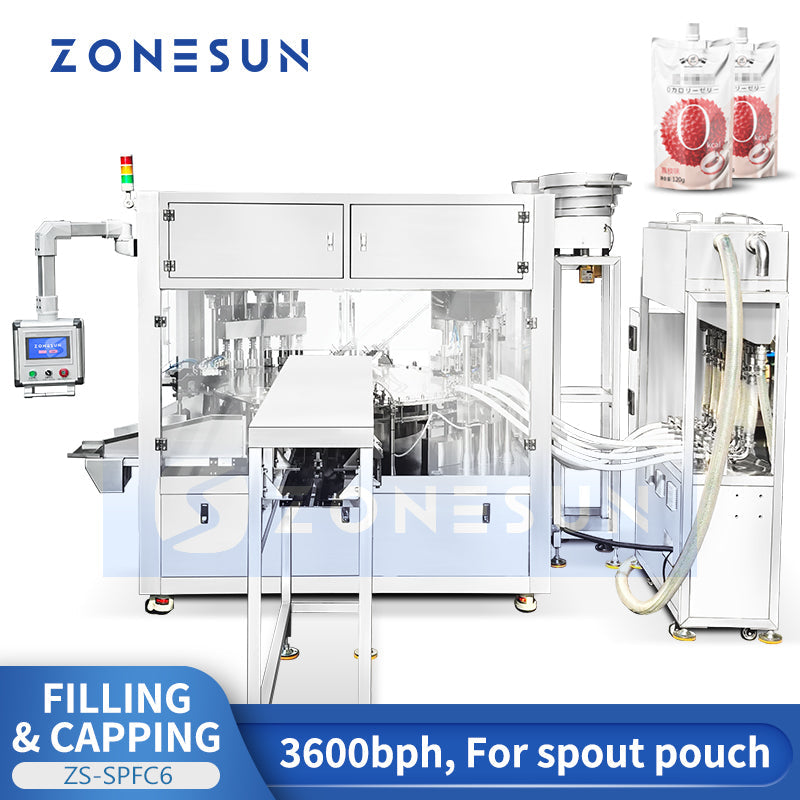 Zonesun ZS‑SPFC6 Automatic High‑Speed Spout Pouch Filling & Capping