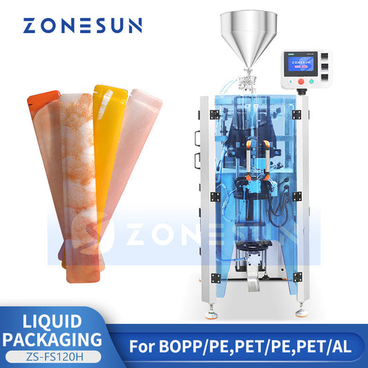 ZONESUN ZS-FS120H Automatic Vertical Liquid Stick Packing Machine VFFS Sachet Filling Sealing Equipment