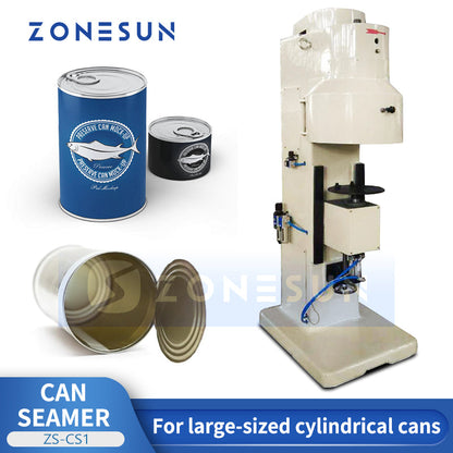 Zonesun ZS-CS1 Semi‑Automatic Can Seamer for Cylindrical Cans
