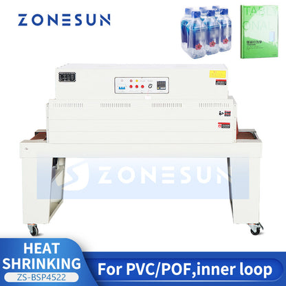 ZONESUN ZS-BSP4522 Automatic Heat Shrink Tunnel Machine for POF/PVC Film Packaging